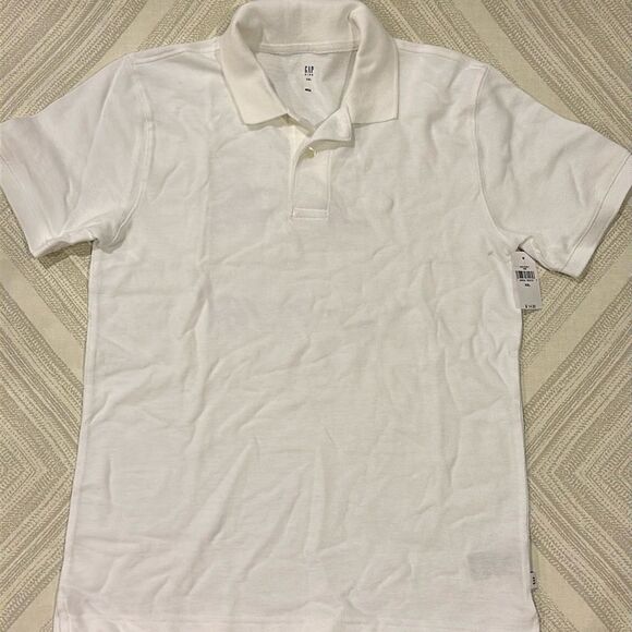 Gap Boys White Short-sleeve Collared Shirt, Size XXL - Picture 1 of 7